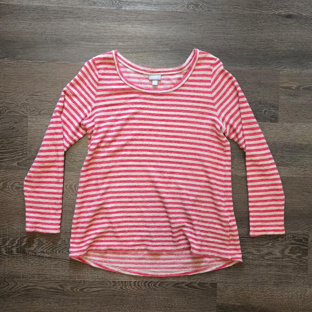 J-jill Women's Pink and Red Shirt